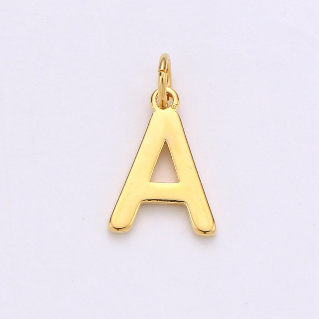 14k Gold Filled Personalized Initial Charm Initial Pendant, Letter Charm, Minimalist Alphabet Letter Charm, Monogram Charm Add On Charm A-113 to A-125