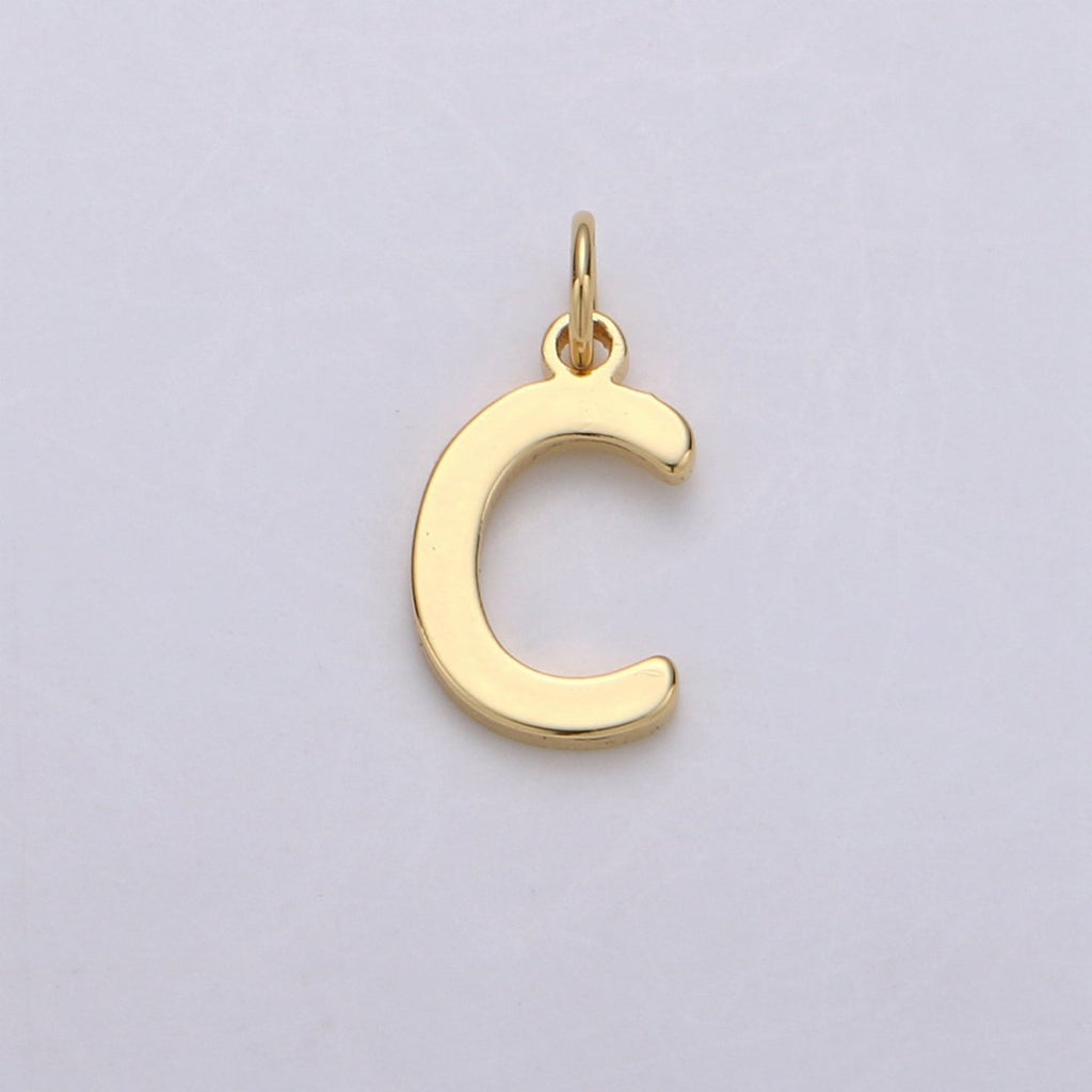 14k Gold Filled Personalized Initial Charm Initial Pendant, Letter Charm, Minimalist Alphabet Letter Charm, Monogram Charm Add On Charm A-113 to A-125