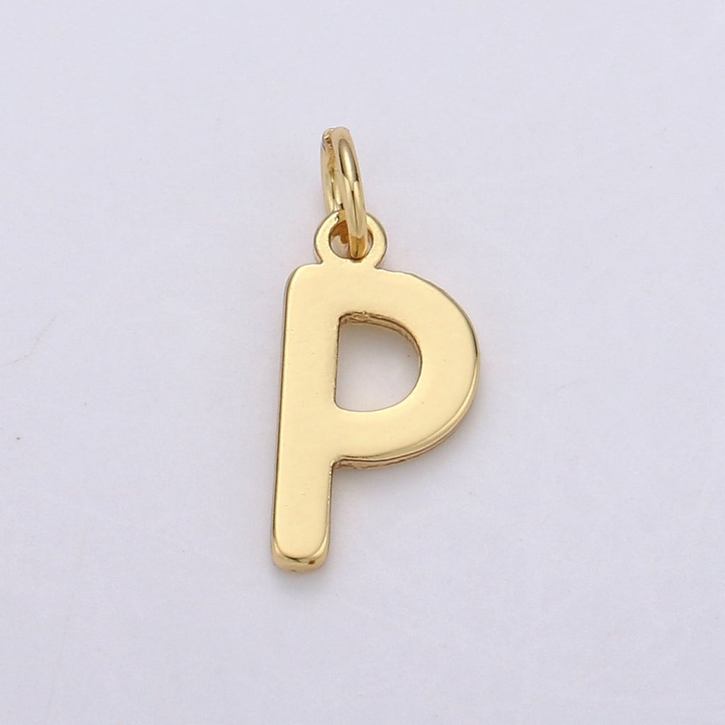 14k Gold Filled Personalized Initial Charm Initial Pendant, Letter Charm, Minimalist Alphabet Letter Charm, Monogram Charm Add On Charm A-113 to A-125