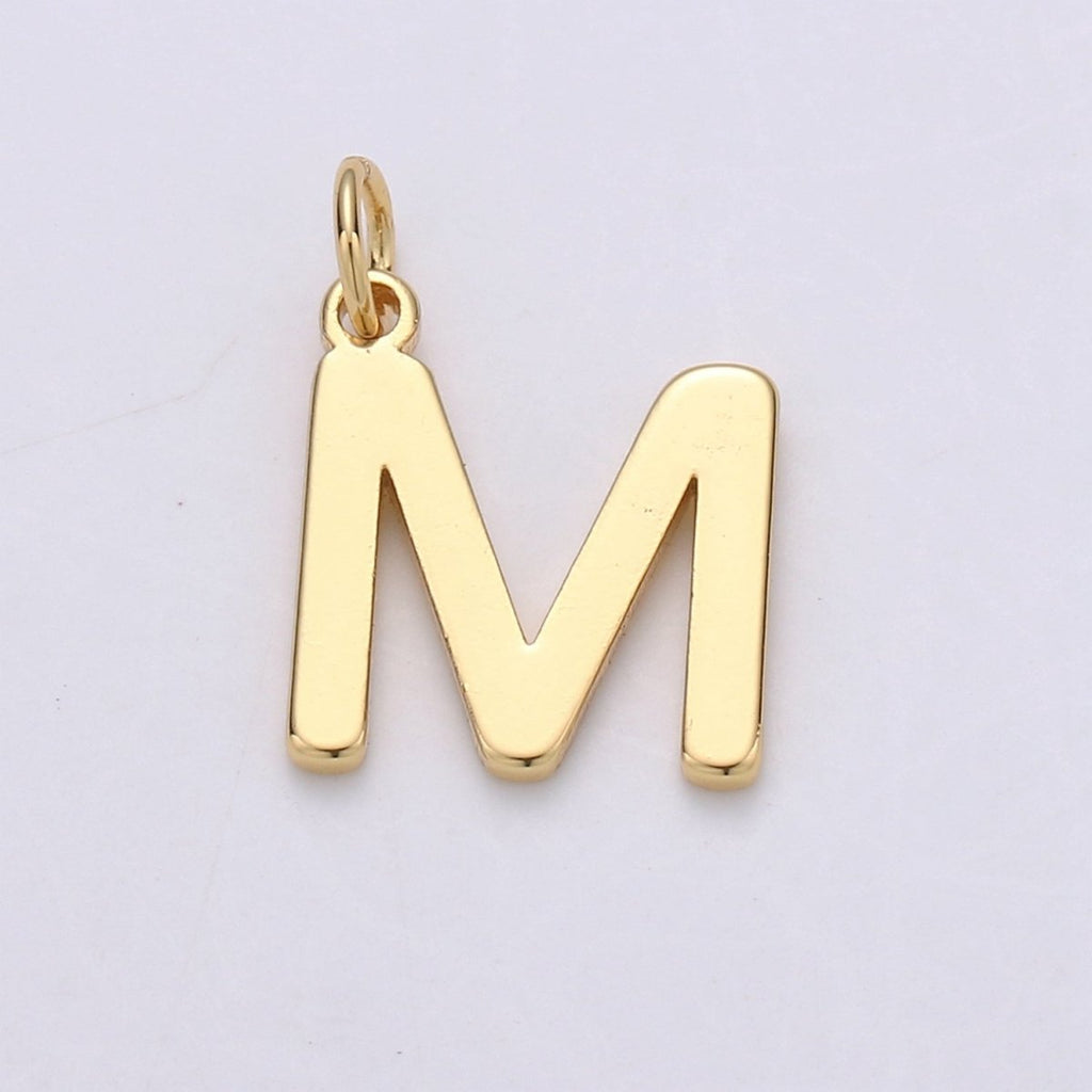 14k Gold Filled Personalized Initial Charm Initial Pendant, Letter Charm, Minimalist Alphabet Letter Charm, Monogram Charm Add On Charm A-113 to A-125
