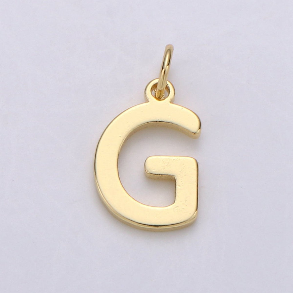 14k Gold Filled Personalized Initial Charm Initial Pendant, Letter Charm, Minimalist Alphabet Letter Charm, Monogram Charm Add On Charm A-113 to A-125