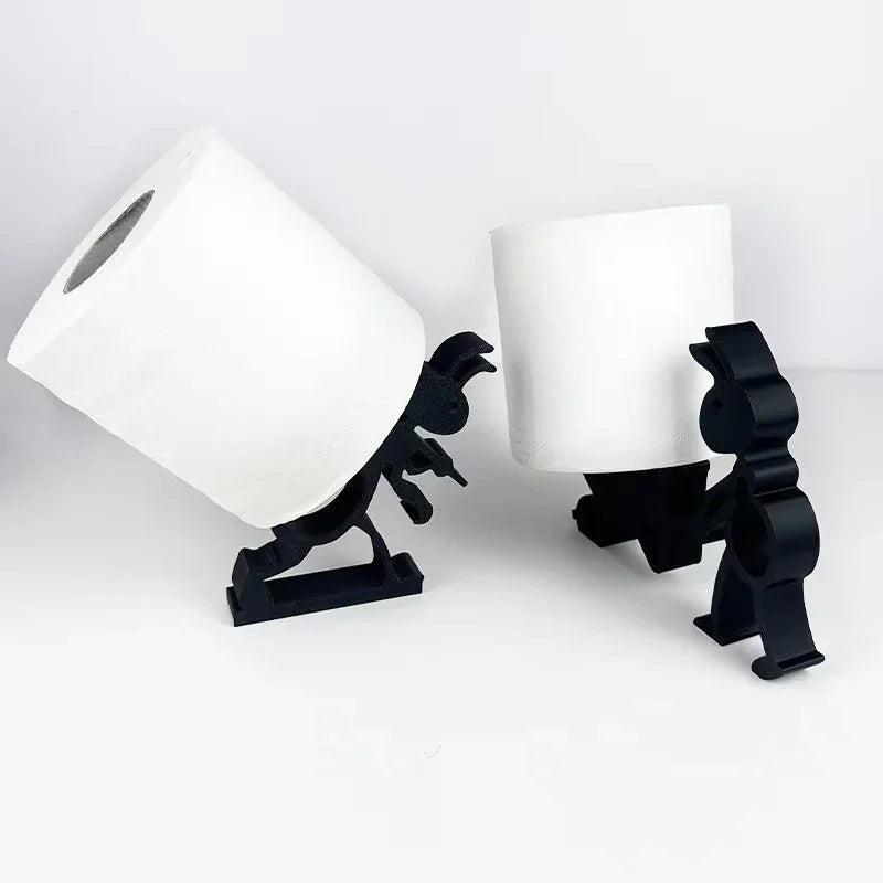 2pcs Modern Ant-Shaped Toilet Paper Holders - Self-Adhesive, Durable Plastic, Cute Animal Design for Bathroom & Office Decor, Ideal Gift for Home or Office Restrooms, Restroom Decor And Accessories, Playful Design, Easy Insta