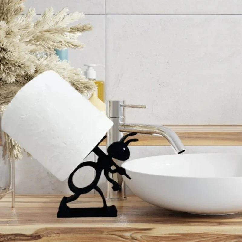 2pcs Modern Ant-Shaped Toilet Paper Holders - Self-Adhesive, Durable Plastic, Cute Animal Design for Bathroom & Office Decor, Ideal Gift for Home or Office Restrooms, Restroom Decor And Accessories, Playful Design, Easy Insta