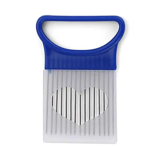 Unique Style 1PC Stainless Steel Onion Needle Onion Holder Handheld Simple Slicer Fruit Vegetable Cutter Potato Kitchen Tool Bar Accessories